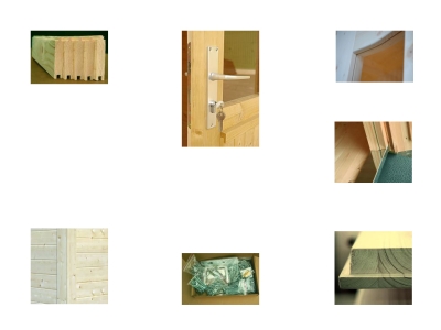 Palmako Blockbohlenhaus Lara 8,4+5,9 m² 28 mm naturbelassen