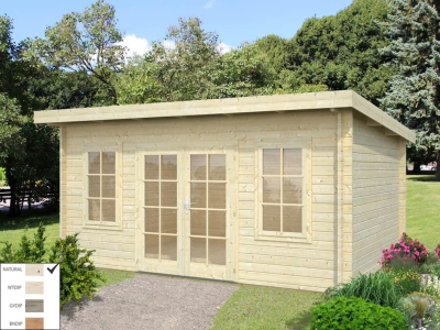 Palmako Blockbohlenhaus Lisa 14,2 m² 44 mm naturbelassen