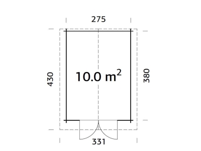 Palmako Blockbohlenhaus Lotte 10,0 m² 34 mm naturbelassen
