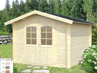 Palmako Blockbohlenhaus Lotte 7,3 m² 28 mm naturbelassen