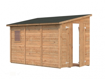 Palmako Gerätehaus Anlehnhaus Mia 5,4 m² 16 mm naturbelassen