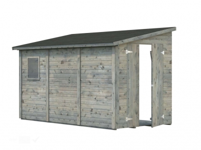 Palmako Gerätehaus Anlehnhaus Mia 5,4 m² 16 mm naturbelassen