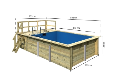 Karibu Rechteck Pool Gr.2 Variante 2A