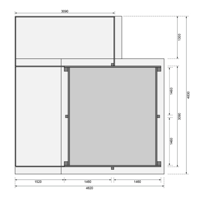 Karibu Rechteck Pool Gr.1 Variante 1B