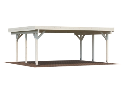 Palmako Doppel-Carport Karl 20,6 m² naturbelassen