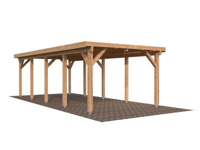 Palmako Carport Karl 23,1 m² naturbelassen ohne Anbau