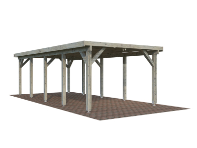 Palmako Carport Karl 23,1 m² naturbelassen ohne Anbau