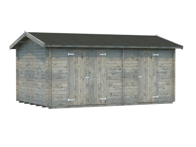 Palmako Gerätehaus BBH Jari 14,5 m² 28 mm naturbelassen