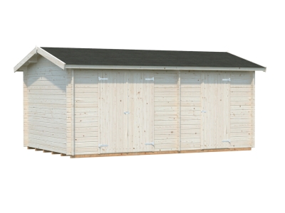 Palmako Gerätehaus BBH Jari 14,5 m² 28 mm naturbelassen