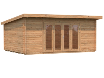 Palmako Blockbohlenhaus Lea 19,4 m² 44 mm naturbelassen