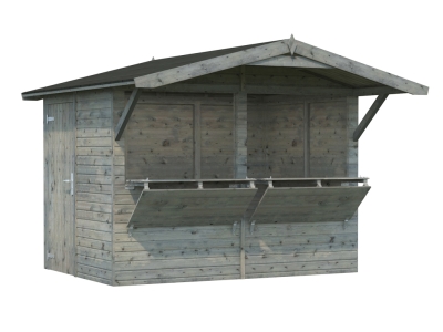 Palmako Marktstand / Verkaufsstand Stella 5 m² 16 mm naturbelassen