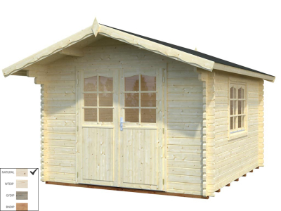 Palmako Blockbohlenhaus Sally 10,2 m² 44 mm naturbelassen