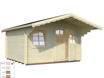 Palmako Blockbohlenhaus Sally 12,3 m² 44 mm naturbelassen