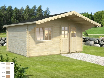 Palmako Blockbohlenhaus Sally 15,5 m² 44 mm naturbelassen
