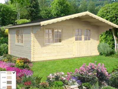 Palmako Blockbohlenhaus Sally 19,1 m² 44 mm naturbelassen