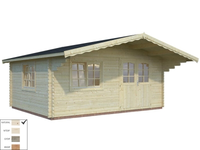 Palmako Blockbohlenhaus Sally 19,1 m² 44 mm naturbelassen