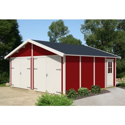 Skan Holz 28 mm Garage Holzgarage Visby 1/2/3