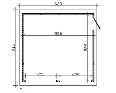 Skan Holz 45 mm Garage Holzgarage Falun 1 / 2