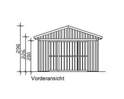 Skan Holz 45 mm Garage Holzgarage Falun 1 / 2