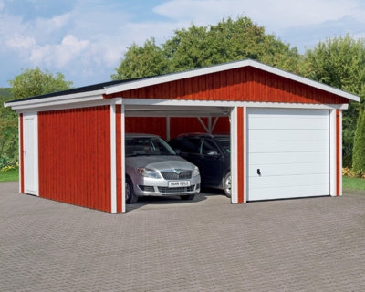Skan Holz 45 mm Garage Holzgarage Falun 1 / 2