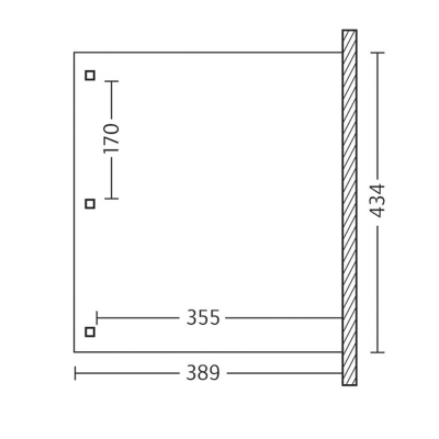 Skan Holz Terrassenüberdachung Venezia mit Mittelpfosten Breite 434 cm in 4 Grössen