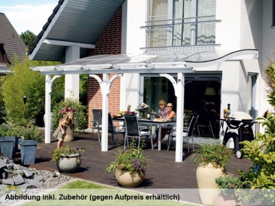 Skan Holz Terrassenüberdachung Venezia mit Mittelpfosten Breite 648 cm in vier Grössen