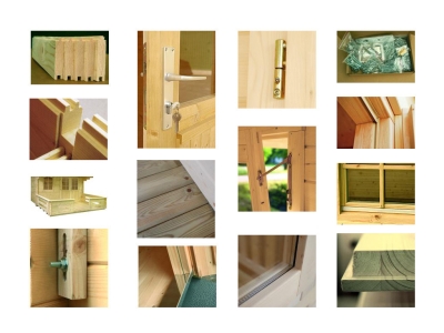 Palmako Blockbohlenhaus Susanna 12,4 m² 44 mm naturbelassen