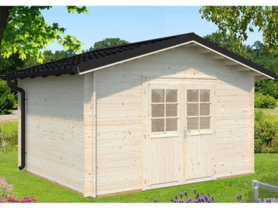 Palmako Blockbohlenhaus Tina 10,4 m² 34 mm mit Metalldach