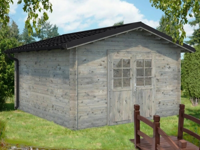 Palmako Blockbohlenhaus Tina 13,5 m² 34 mm mit Metalldach