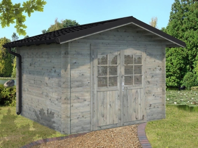 Palmako Blockbohlenhaus Tina 7,5 m² 34 mm mit Metalldach