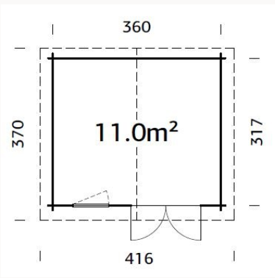 Palmako Gartenhaus Valentine 11 m²