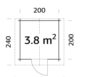 Palmako Blockbohlenhaus Vivian 3,8 m² 28 mm naturbelassen