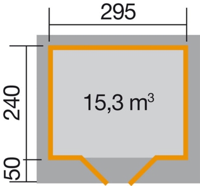 Weka 28 mm Designhaus 126+ mit extra hoher Tür - 28 mm Grösse 2