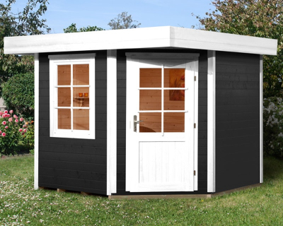 Weka Designhaus 213+ mit extra hoher Tür - 28 mm Grösse 2