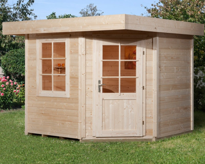 Weka Designhaus 213+ mit extra hoher Tür - 28 mm Grösse 2