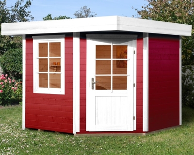 Weka Designhaus 213+ mit extra hoher Tür - 28 mm Grösse 1