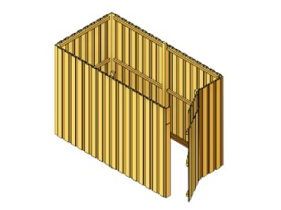 Abstellraum A4 378x317cm für Durchfahrtsbreite bis 355cm