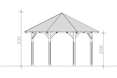 Skanholz Pavillon Lyon 2, Douglasie, natur