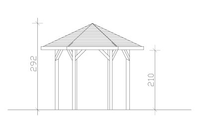Skanholz Pavillon Nancy 1, Leimholz, weiss