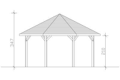 Skanholz Pavillon Nancy 3, Leimholz, natur
