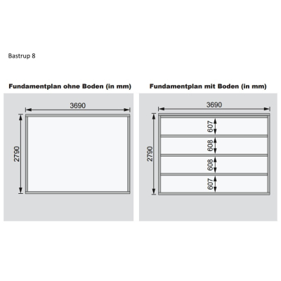 Woodfeeling Gartenhaus Bastrup 8 - 28 mm