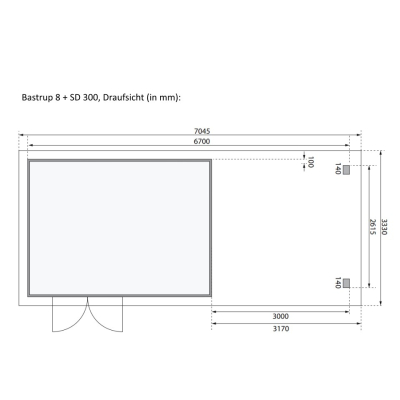 Woodfeeling Gartenhaus Bastrup 8 - 28 mm