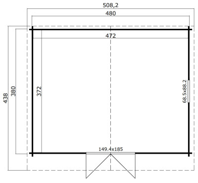 Lasita Maja Gartenhaus Erna 1 mit Fussboden