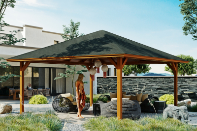 Skanholz Pavillon Cannes 4, Leimholz, nussbaum