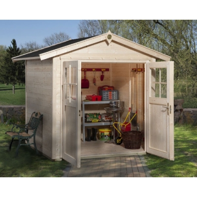 Weka Gartenhaus 224 Gr. 3 in 21 mm -Doppeltür