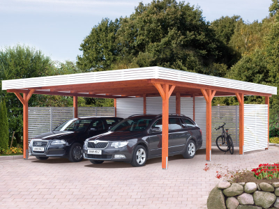 Skanholz 120er Doppel-Carport Spessart 611x846cm