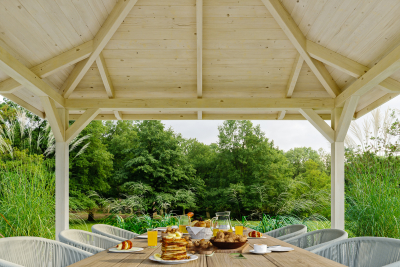 Skanholz Pavillon Cannes 2, Leimholz, natur