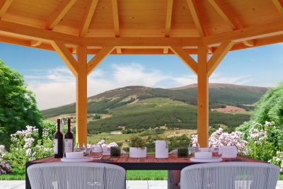 Skanholz Pavillon Nancy 1, Leimholz, eiche hell