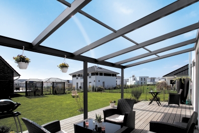 Terrassenüberdachung Monza 648 x 307 cm, Aluminium, weiss oder anthrazit