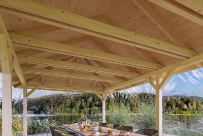 Skanholz Pavillon Orleans 3, Leimholz, natur